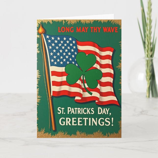 American Irish St Patricks Day Card (Front)