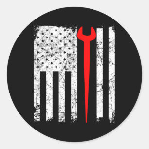 American Ironworker Classic Round Sticker