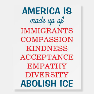 American is Anti- Trump Anti-Ice Protest Foam Board