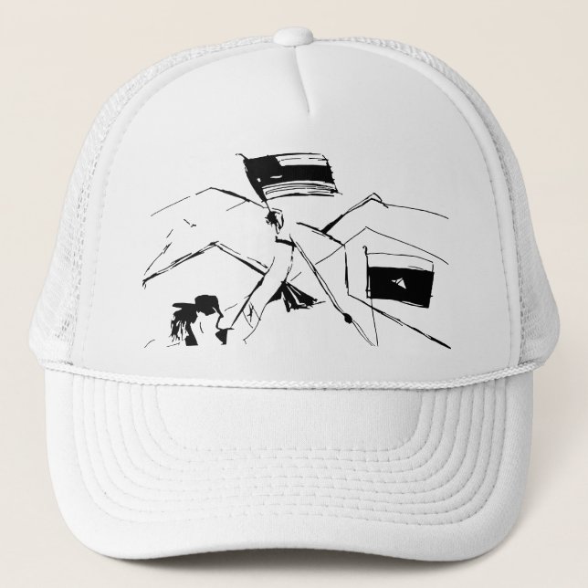 AMERICAN ISRAEL SVG TRUCKER HAT (Front)