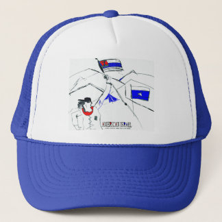 AMERICAN ISRAEL TRUCKER HAT