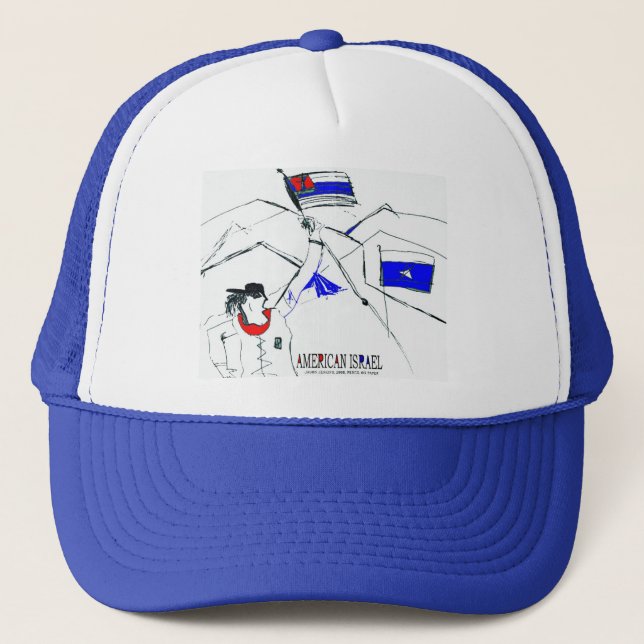 AMERICAN ISRAEL TRUCKER HAT (Front)