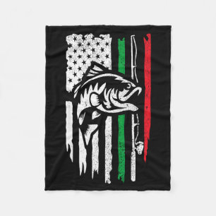 American Italian B Fishing Flag For Fisherman Ital Fleece Blanket