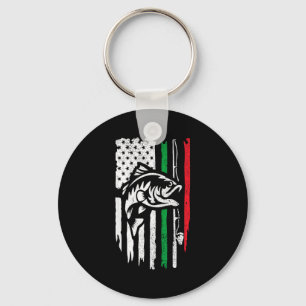 American Italian B Fishing Flag For Fisherman Ital Keychain