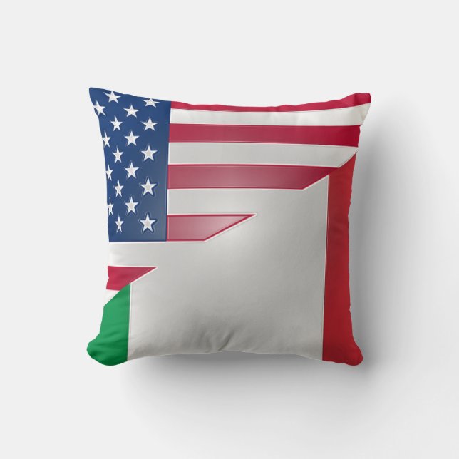 American Italian Flag American MoJo Pillow (Front)