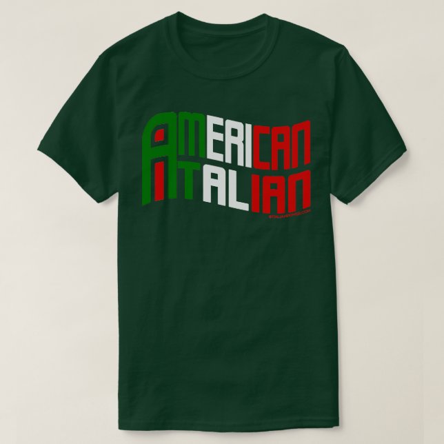 American Italian Flag T-Shirt (Design Front)