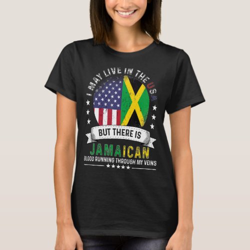 American Jamaican Home in US Patriot American Jama T_Shirt