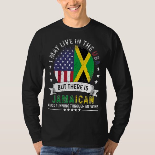 American Jamaican Home in US Patriot American Jama T_Shirt