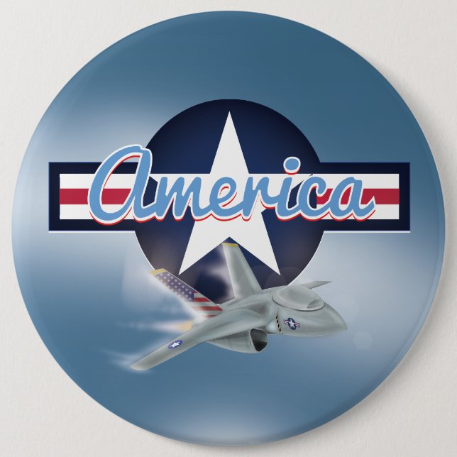American Jet Fighter Button (Front)
