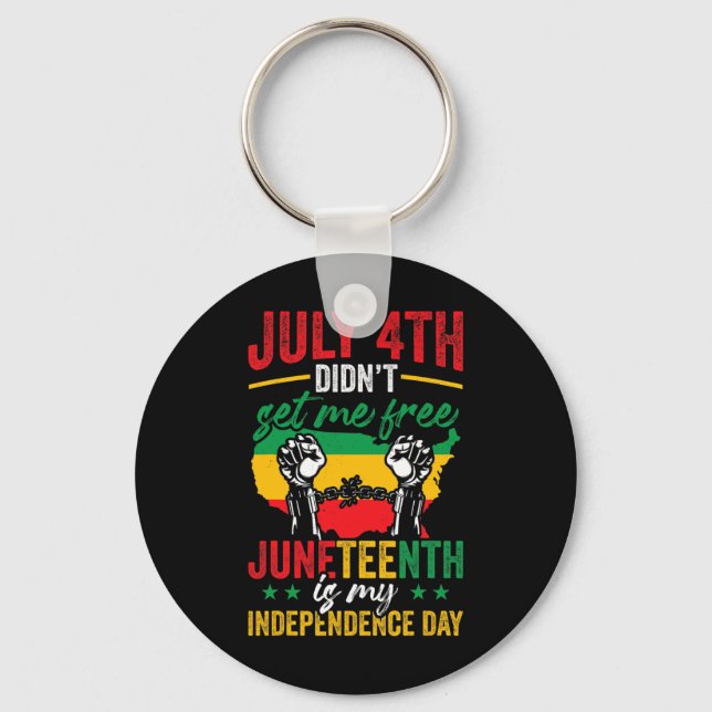 American Juneteenth Is My Independence Day  Keychain (Front)