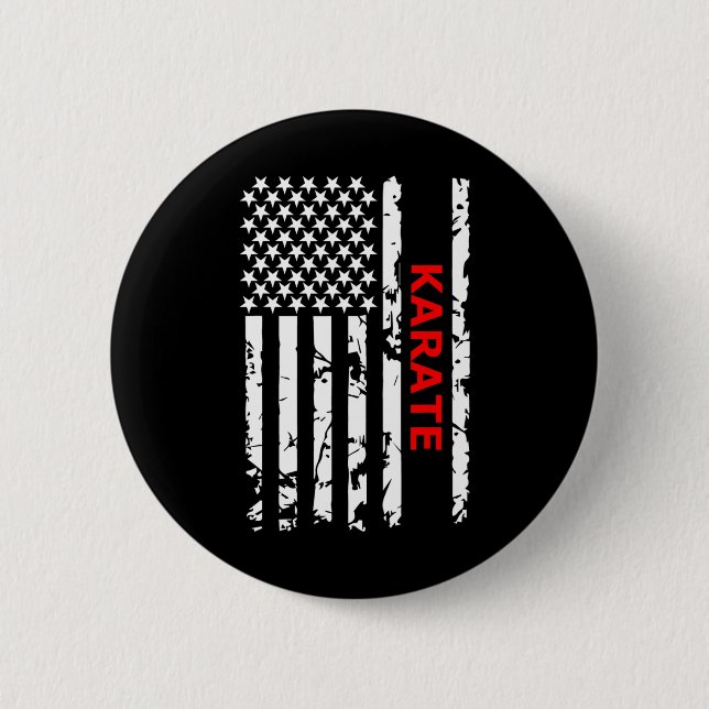 American Karate  Button (Front)
