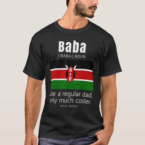 American Kenyan Patriot Flag Fathers Day Kenya Dad T_Shirt