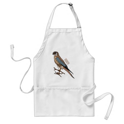 American kestrel bird cartoon illustration  adult apron