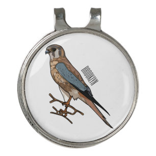 American kestrel bird cartoon illustration  golf hat clip