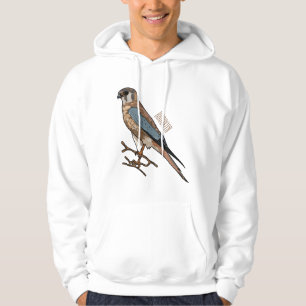 American kestrel bird cartoon illustration hoodie