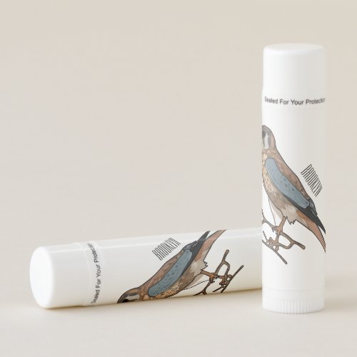 American kestrel bird cartoon illustration  lip balm