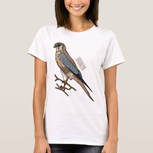 American kestrel bird cartoon illustration  T-Shirt