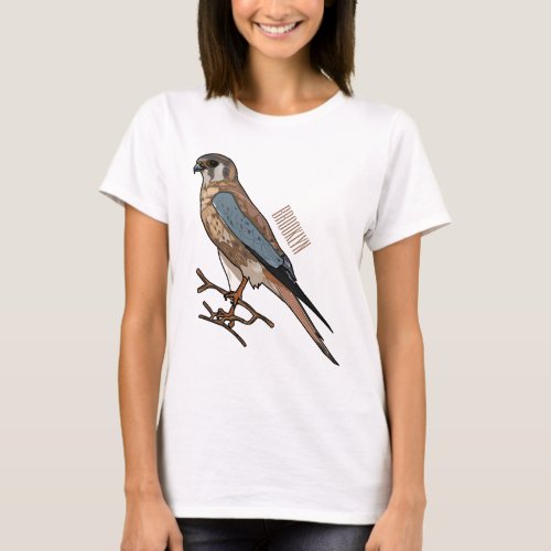 American kestrel bird cartoon illustration  T_Shirt