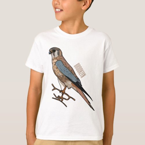 American kestrel bird cartoon illustration  T_Shirt