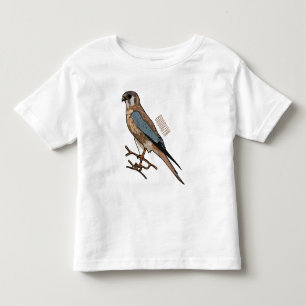 American kestrel bird cartoon illustration toddler t-shirt
