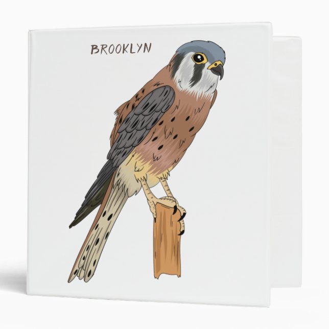 American Kestrel bird illustration 3 Ring Binder (Front/Inside)