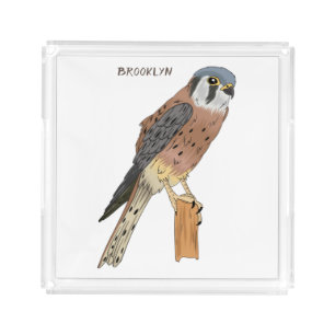 American Kestrel bird illustration Acrylic Tray