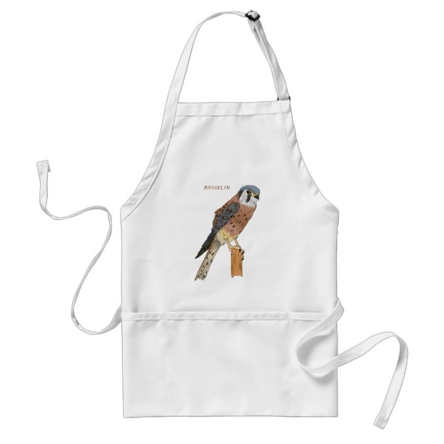American Kestrel bird illustration Adult Apron (Front)