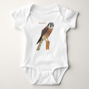 American Kestrel bird illustration Baby Bodysuit