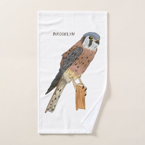 American Kestrel bird illustration Bath Towel Set