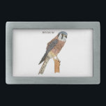 American Kestrel bird illustration  Belt Buckle<br><div class="desc">An American Kestrel illustration for bird lovers.</div>