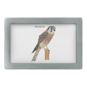 American Kestrel bird illustration Belt Buckle