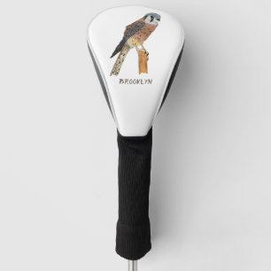 American Kestrel bird illustration Golf Head Cover