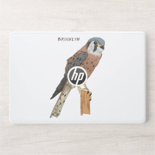 American Kestrel bird illustration HP Laptop Skin
