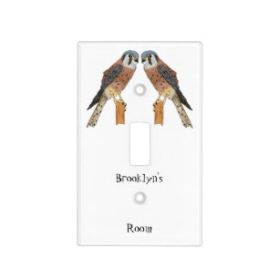 American Kestrel bird illustration  Light Switch Cover