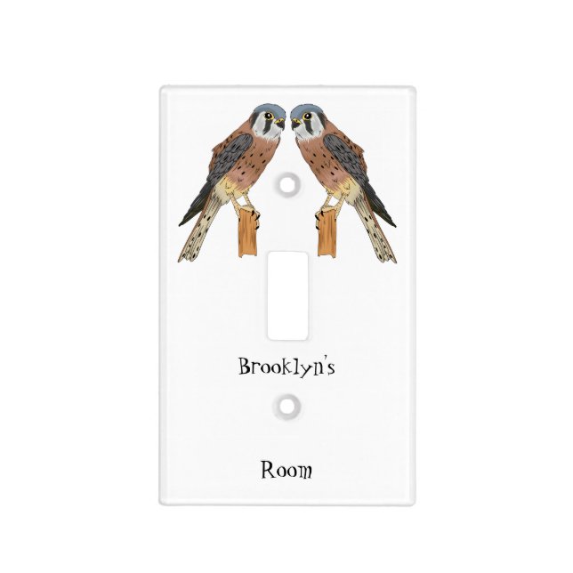 American Kestrel bird illustration  Light Switch Cover (Front)