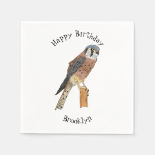 American Kestrel bird illustration Napkins