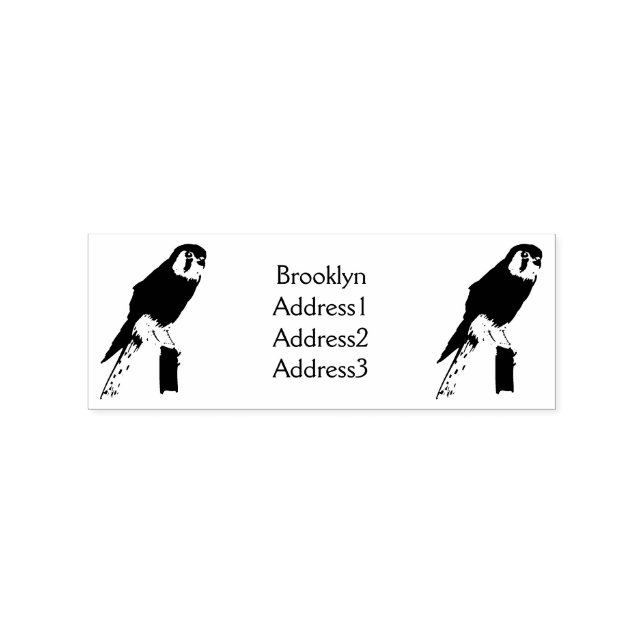 American Kestrel bird illustration  Rubber Stamp (Imprint)