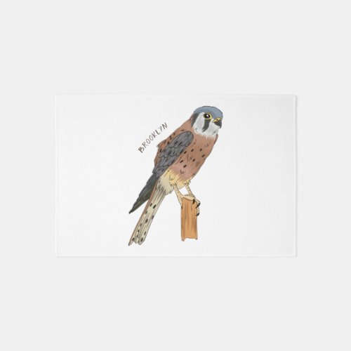 American Kestrel bird illustration Rug