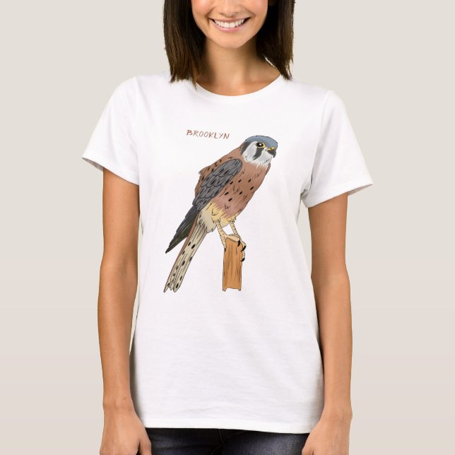 American Kestrel bird illustration T-Shirt (Front)