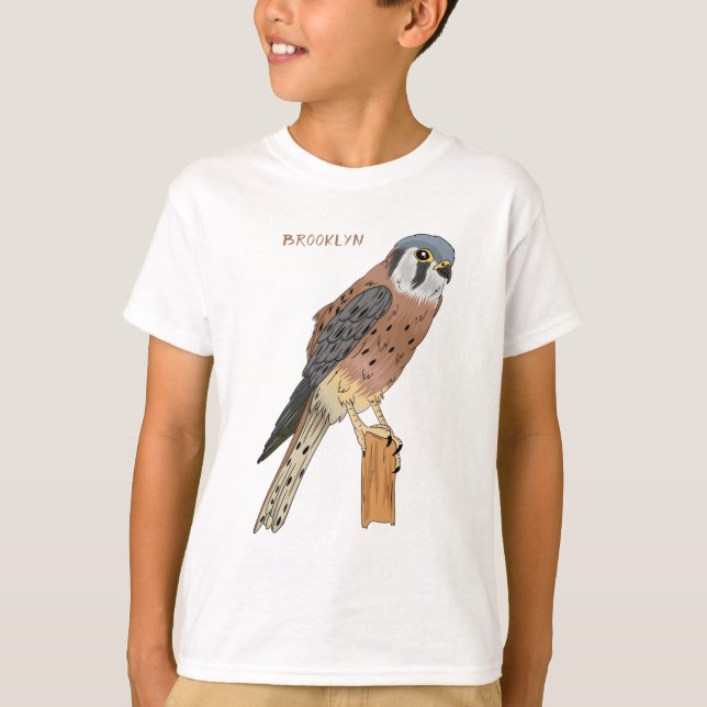 American Kestrel bird illustration T-Shirt (Front)