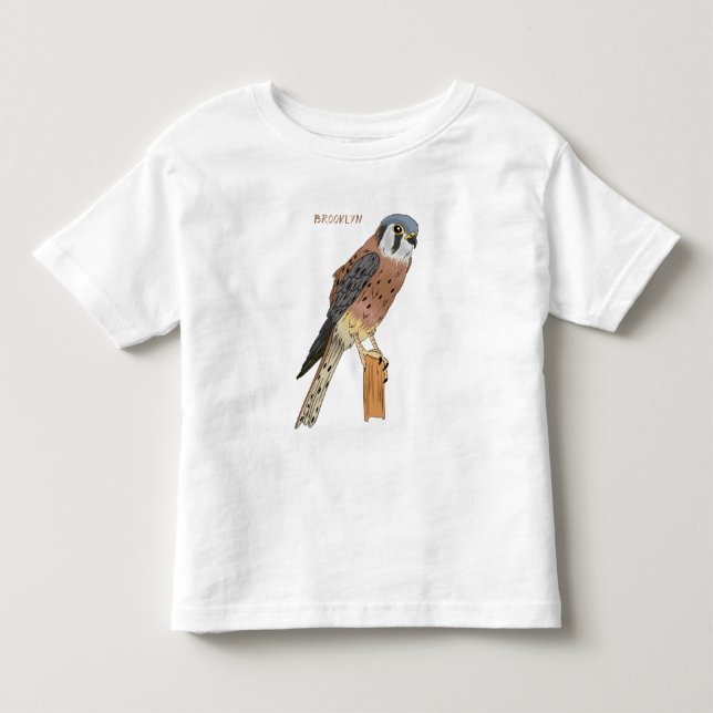 American Kestrel bird illustration Toddler T-shirt (Front)