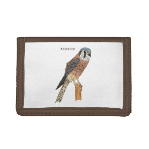 American Kestrel bird illustration Tri-fold Wallet