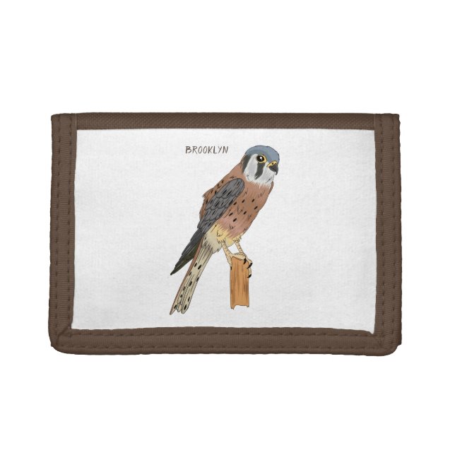 American Kestrel bird illustration  Trifold Wallet (Front)