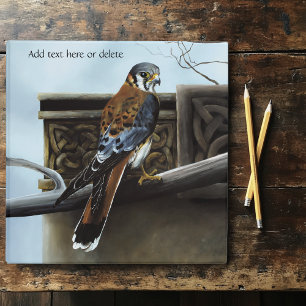 American Kestrel Falcon Celtic Knotwork Wildlife 3 Ring Binder