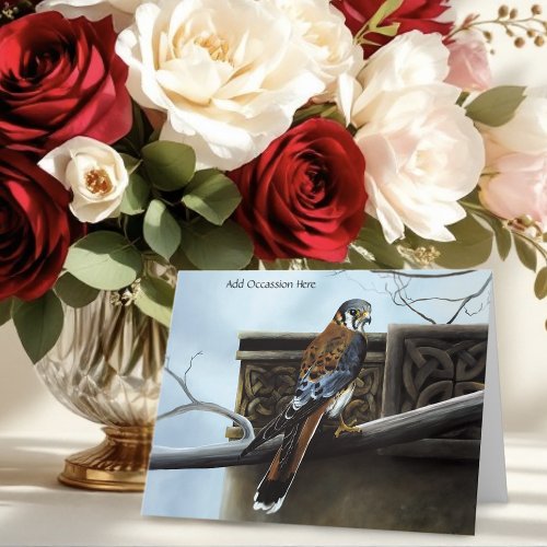 American Kestrel Falcon Celtic Knotwork Wildlife