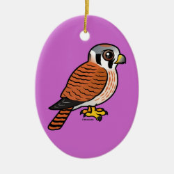 American Kestrel female Oval Ornament