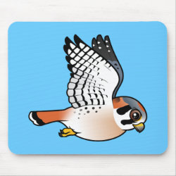 Flying American Kestrel Mousepad