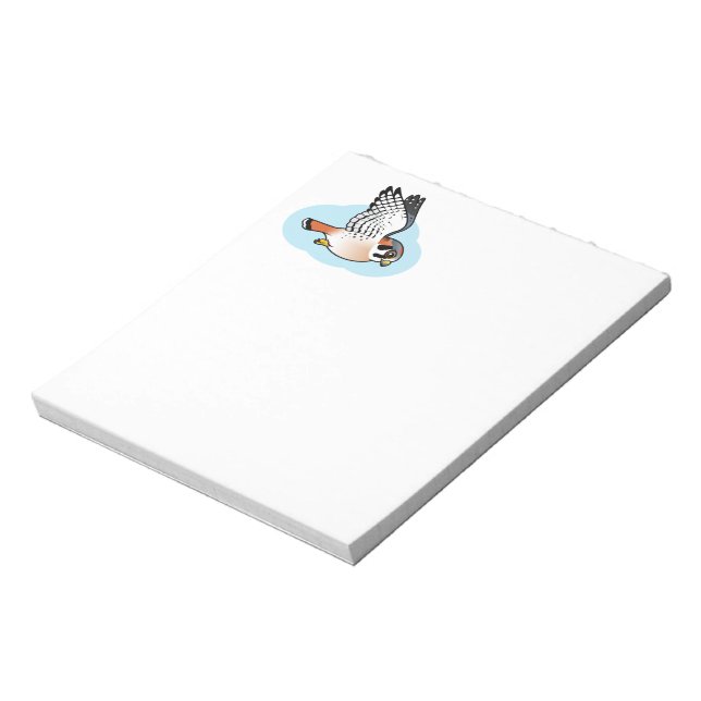 American Kestrel in flight Notepad (Rotated)