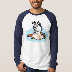 Flying American Kestrel Men's Canvas Long Sleeve Raglan T-Shirt