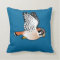 American Kestrel in flight Throw Pillow